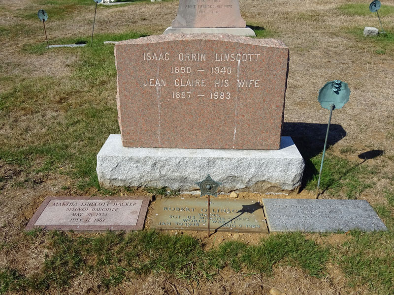 Orrin and Claire Linscott monument