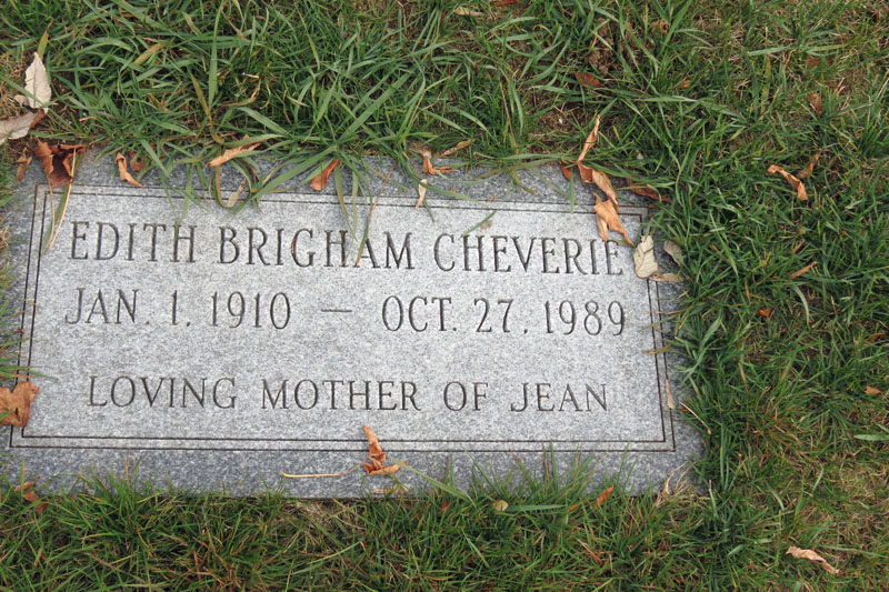 Edith Cheverie monument