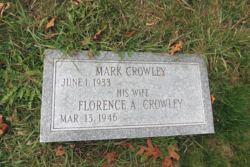 Mark and Florence Crowley monument
