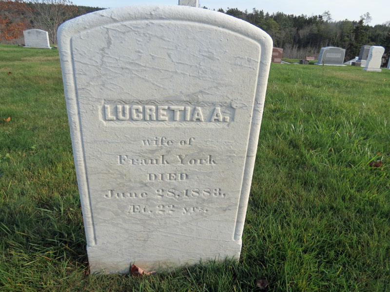 Lucretia A. York monument