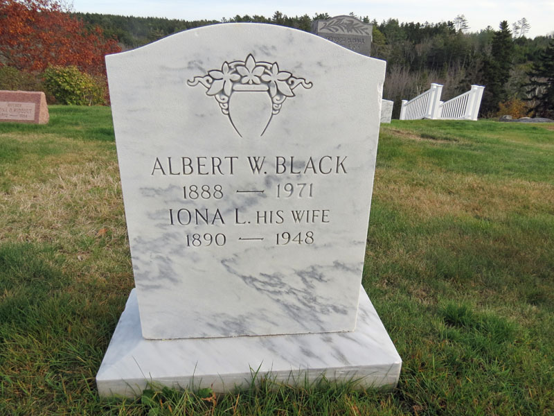 Albert and Iona Black monument