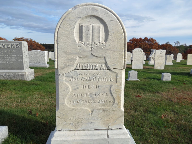 Augusta A. Blake monument