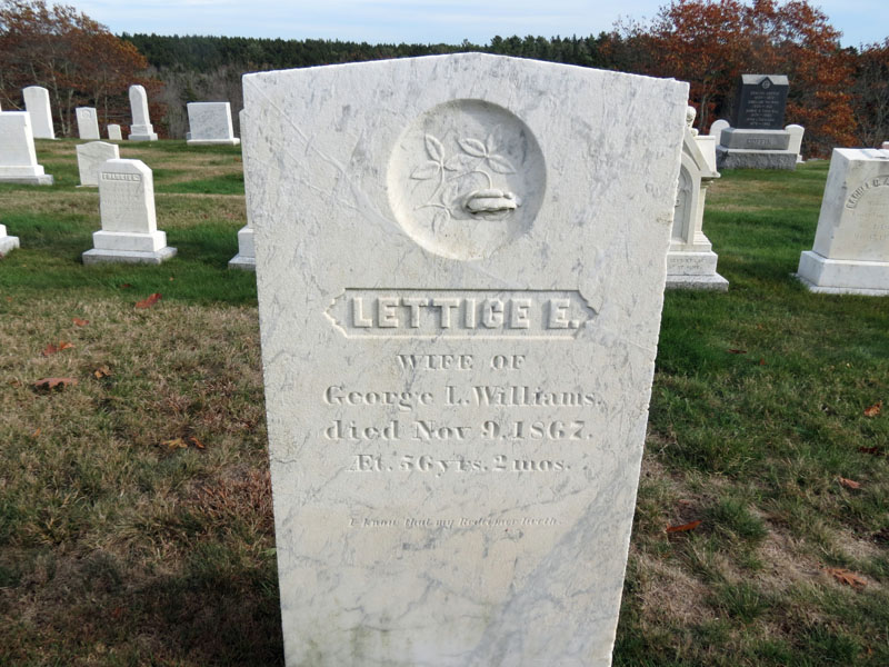 Lettice E. Barstow Williams monument