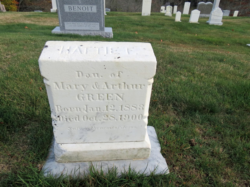 Hattie F. Green monument