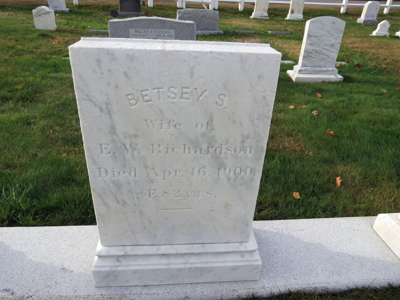 Betsey S. Richardson monument