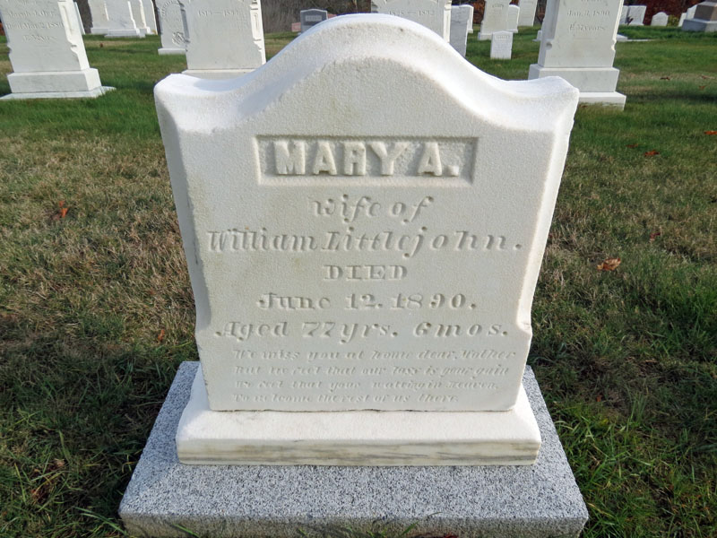 Mary Ann Barstow Littlejohn monument