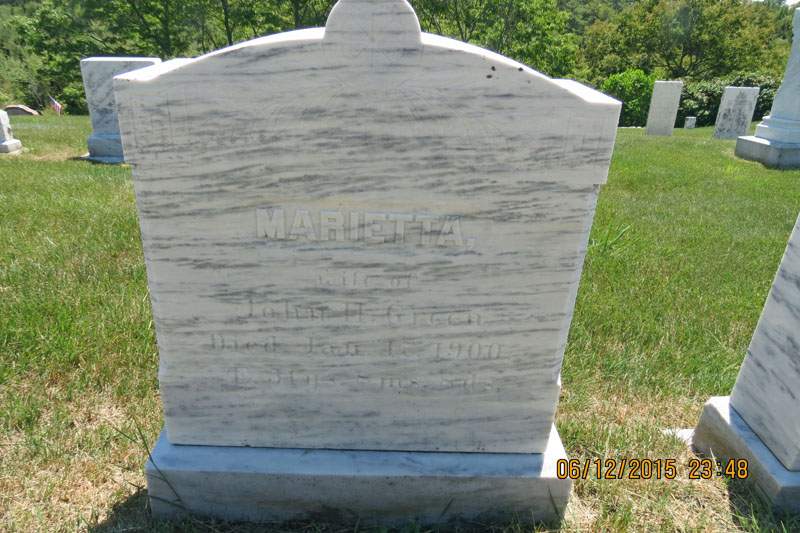 Mariette Green monument