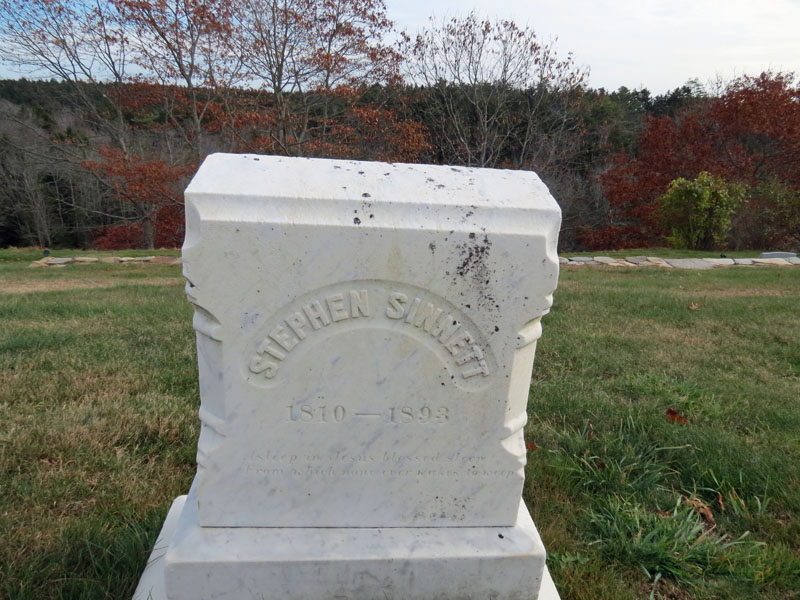 Stephen Sinnett (the younger) monument