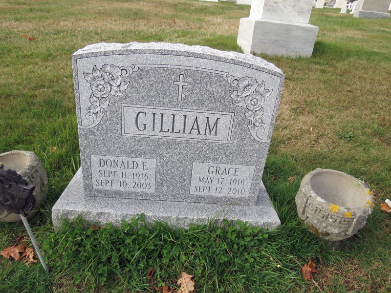 Donald and Grace Gilliam monument